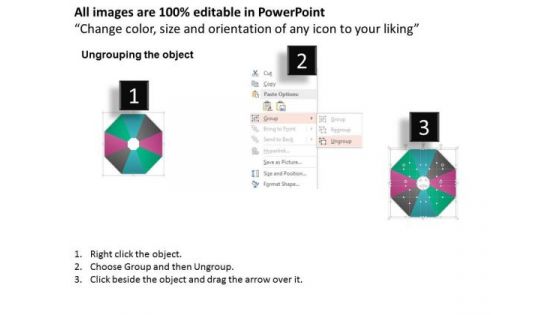 Business Diagram Eight Steps Process Octagon Presentation Template