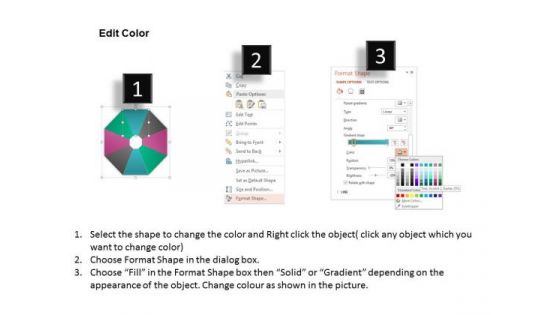 Business Diagram Eight Steps Process Octagon Presentation Template