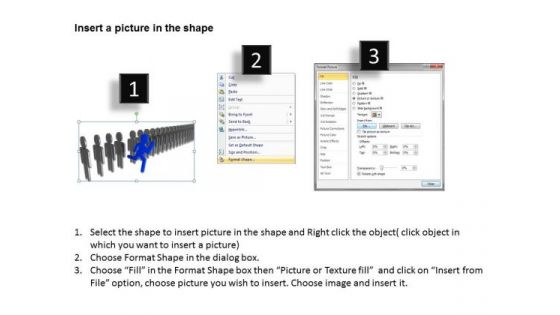 Business Diagram Examples 3d Men Be Different Leadership PowerPoint Slides
