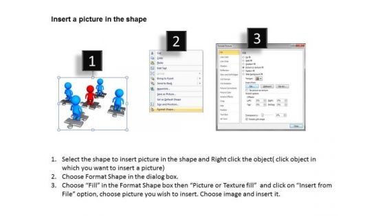 Business Diagram Examples Standing On Puzzle Pieces PowerPoint Templates Ppt Backgrounds For Slides