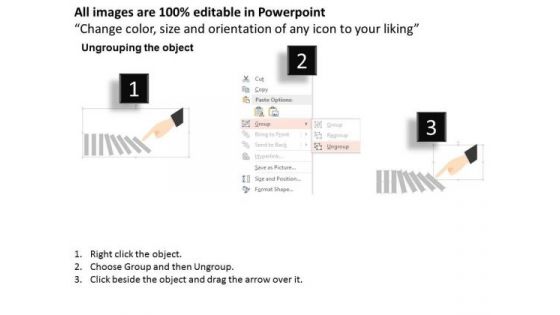 Business Diagram Falling Dominoes For Stock Index PowerPoint Templates