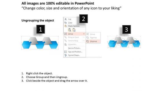 Business Diagram Five Alphabetic Hexagonal Shape Blocks Agenda Diagram Presentation Template