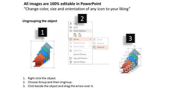 Business Diagram Five Arrows For Profit Growth Presentation Template