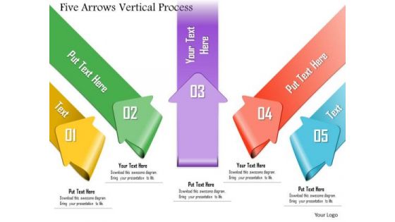 Business Diagram Five Arrows Vertical Process Presentation Template Business Diagram Five Arrows Vertical Process Presentation Template
