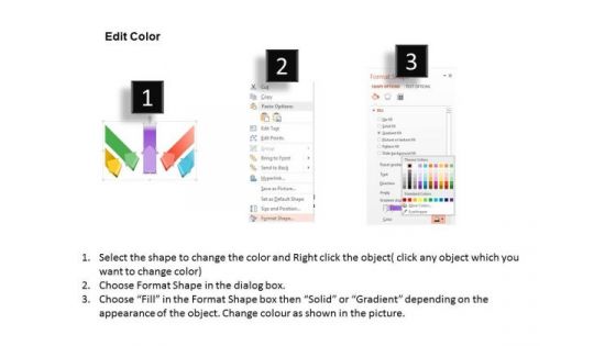Business Diagram Five Arrows Vertical Process Presentation Template