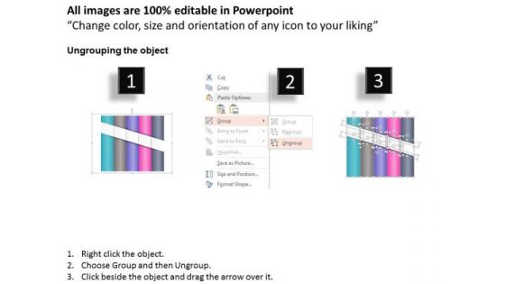 Business Diagram Five Options Vertical Process Chart Presentation Template