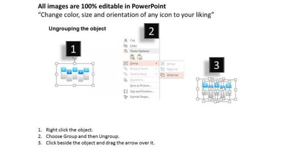 Business Diagram Five Points Agenda Vertical Text Boxes Presentation Template