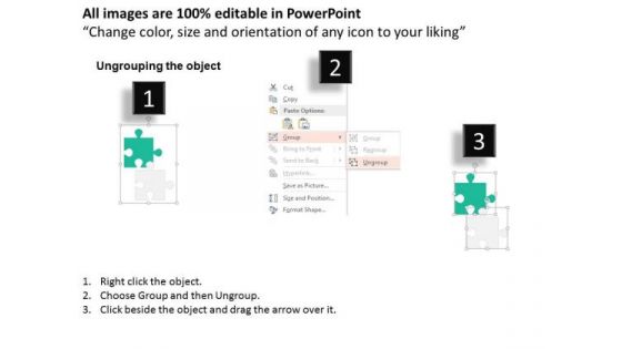 Business Diagram Five Puzzle Steps For Sales Process Presentation Template