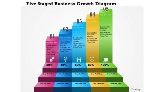 Business Diagram Five Staged Business Growth Diagram Presentation Template Business Diagram Five Staged Business Growth Diagram Presentation Template