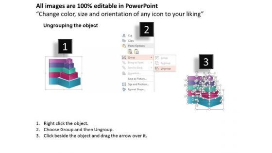 Business Diagram Five Staged Cube Diagram For Data Representation Presentation Template