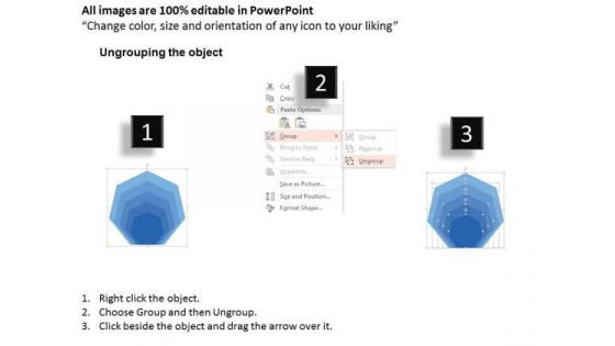 Business Diagram Five Staged Hexagon For Data Flow Presentation Template