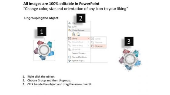 Business Diagram Five Staged Ribbon Circle Diagram For Business Data Presentation Template