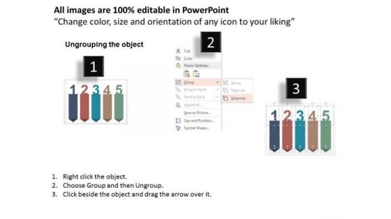 Business Diagram Five Tags For Product Marketing Management Presentation Template