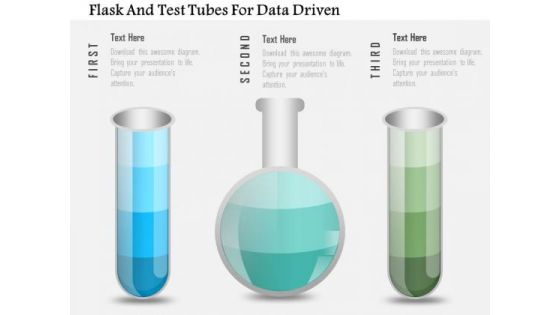 Business Diagram Flask And Test Tubes For Data Driven PowerPoint Slide