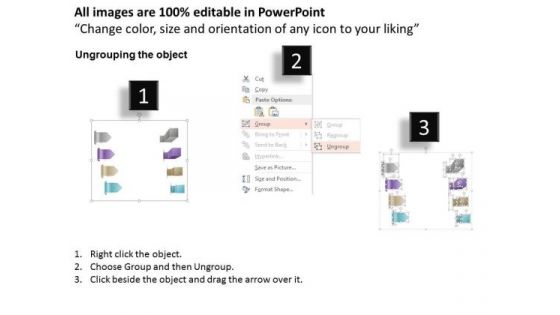 Business Diagram Flow Process Four Stages Presentation Template