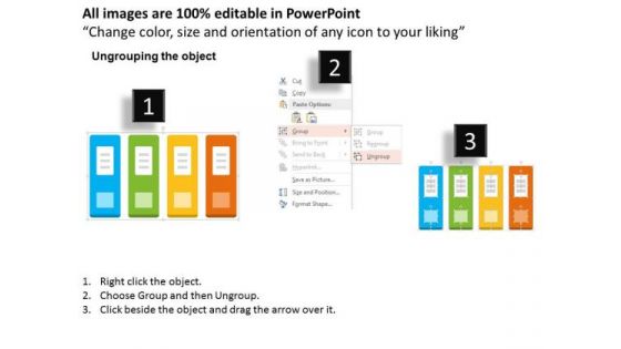 Business Diagram Folders For Financial Review Presentation Template
