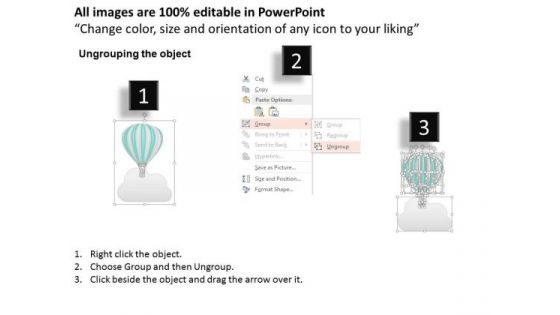 Business Diagram Four Balloons With Text Boxes PowerPoint Template
