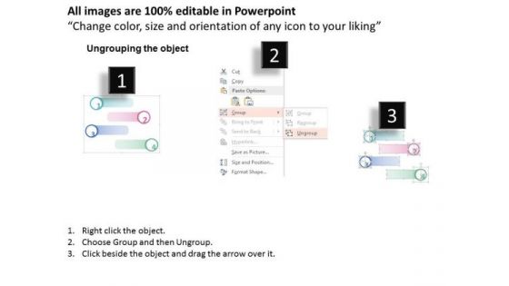 Business Diagram Four Circular Text Boxes For Data Representation PowerPoint Template