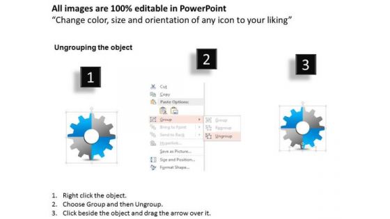 Business Diagram Four Phases Of Big Data Showing In Gear Wheel Presentation Template