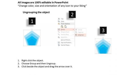 Business Diagram Four Staged Hexagon Diagram Presentation Template