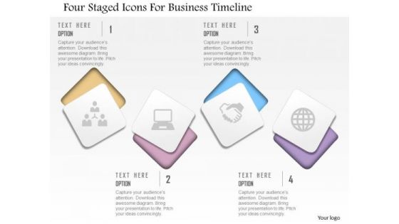 Business Diagram Four Staged Icons For Business Timeline Presentation Template Business Diagram Four Staged Icons For Business Timeline Presentation Template