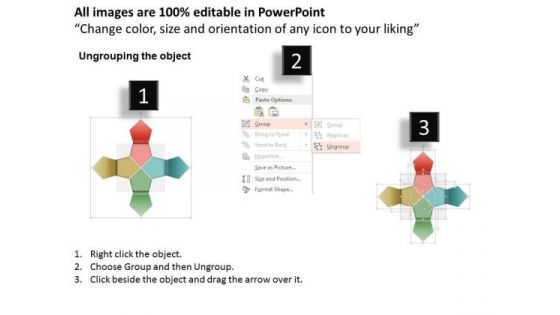 Business Diagram Four Staged Process Flow Diagram PowerPoint Template