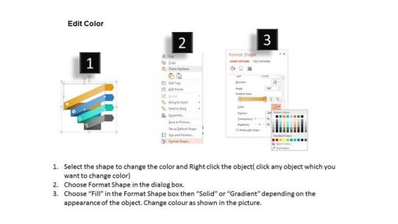 Business Diagram Four Staged Sequential Text Boxes For Business Process Presentation Template