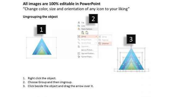 Business Diagram Four Staged Triangular Text Box Diagram Presentation Template