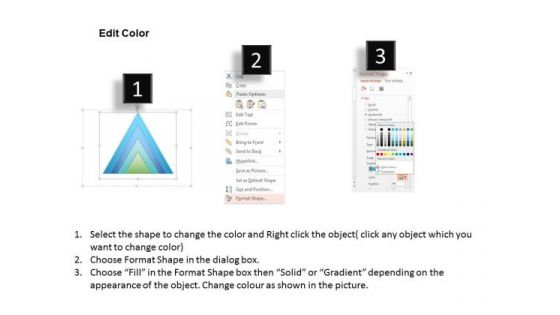 Business Diagram Four Staged Triangular Text Box Diagram Presentation Template
