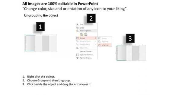 Business Diagram Four Text Boxes With Linear Flow Presentation Template