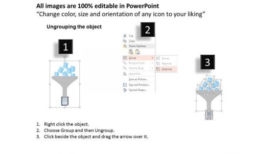 Business Diagram Funnel For Document Processing Presentation Template