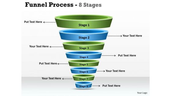 Business Diagram Funnel Process Diagram With 8 Stages Sales Diagram