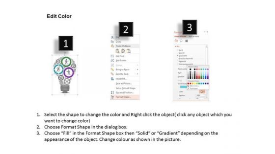 Business Diagram Gear With Idea Bulb For Business Concept Presentation Template