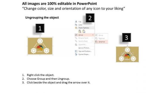 Business Diagram Gears Of Thought Emotion And Behavier Presentation Template