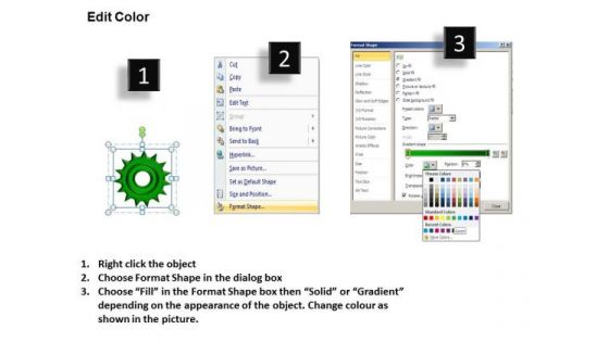 Business Diagram Gears Process 10 Stages Sales Diagram