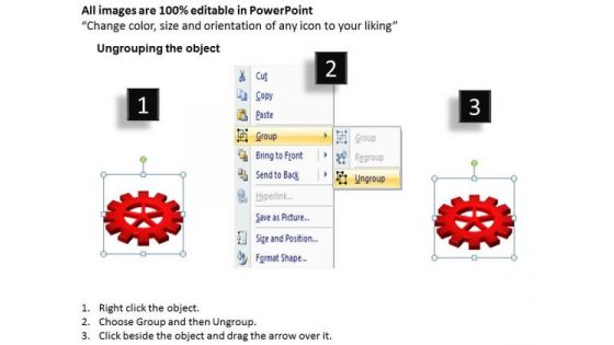 Business Diagram Gears Process 11 Stages Sales Diagram