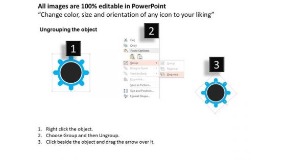Business Diagram Gears Timeline Chart PowerPoint Template
