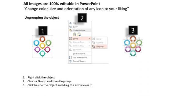 Business Diagram Gears With Man For Management And Process Control Presentation Template