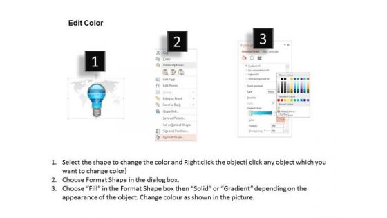Business Diagram Geometric Light Bulb Five Stages Image Presentation Template