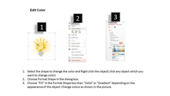 Business Diagram Golden Bulb Leading Series Of Bulbs Presentation Template