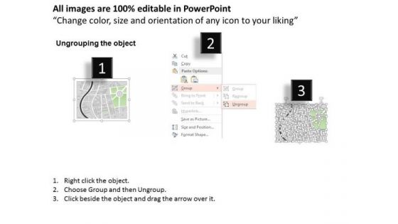 Business Diagram Google Map Style Roadmap Diagram Presentation Template