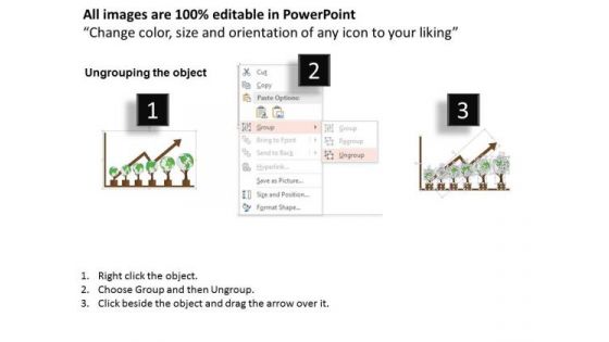 Business Diagram Graph Of Sustainable Environment With Business Growth Presentation Template