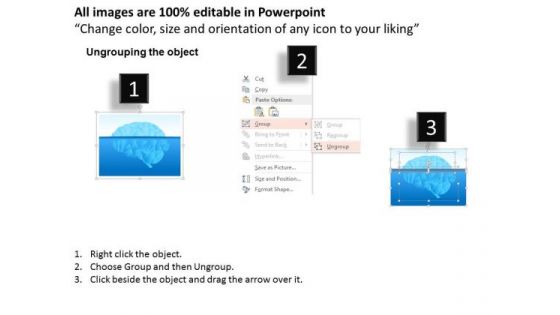 Business Diagram Graphic Of Blue Iceberg For Process Presentation Template