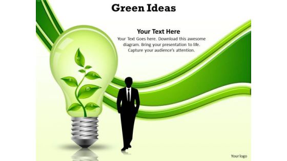 Business Diagram Green Ideas Business Finance Strategy Development