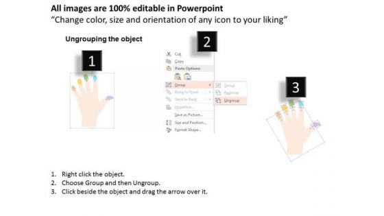 Business Diagram Hand With Puzzle Tips Presentation Template