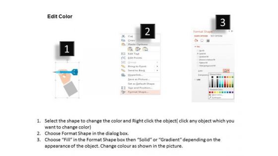 Business Diagram Hands With Darts Finding Target Presentation Template