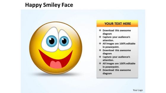 Business Diagram Happy Smiley Face Marketing Diagram
