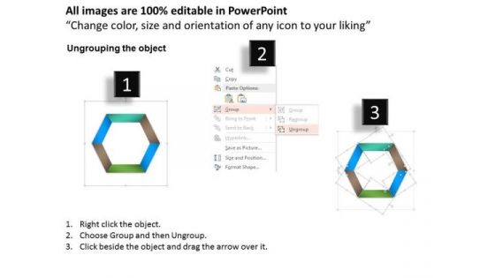 Business Diagram Hexagon Six Options Info Graphic Presentation Template