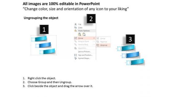 Business Diagram Horizontal Process Three Stages Info Graphic Presentation Template