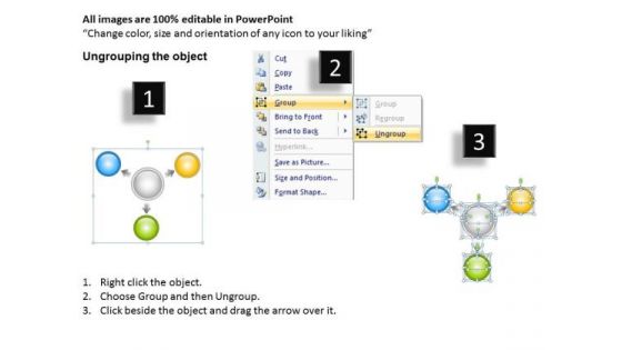 Business Diagram Hub And Spoke Process 3 Stages Sales Diagram